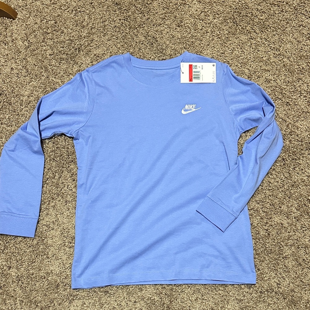 Nike Kids Long Sleeve Shirt in Light Blue